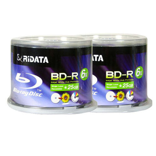 100 Pack BD-R White InkJet - ProDuplicator.com