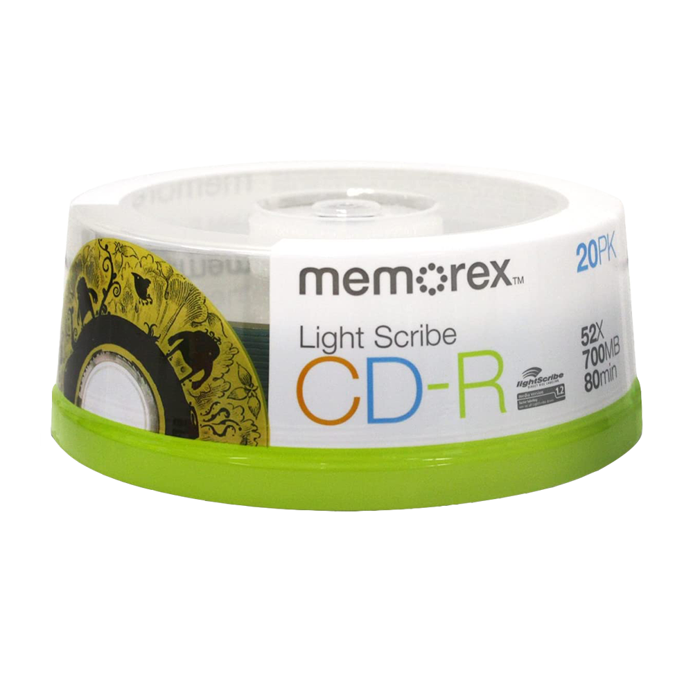 Memorex LightScribe CD-R Blank Disc Printable Media (32024732) - 20 Pack Quantities