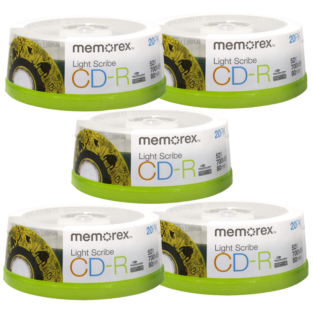 Memorex LightScribe CD-R Blank Disc Printable Media (32024732) - 20 Pack Quantities